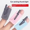Usb Rechargeable Finger Thumb Light 3 Levels Dimmable Led Lamp Hands Free Flashlight For Ear Pick Beauty Inspection Work Repair
