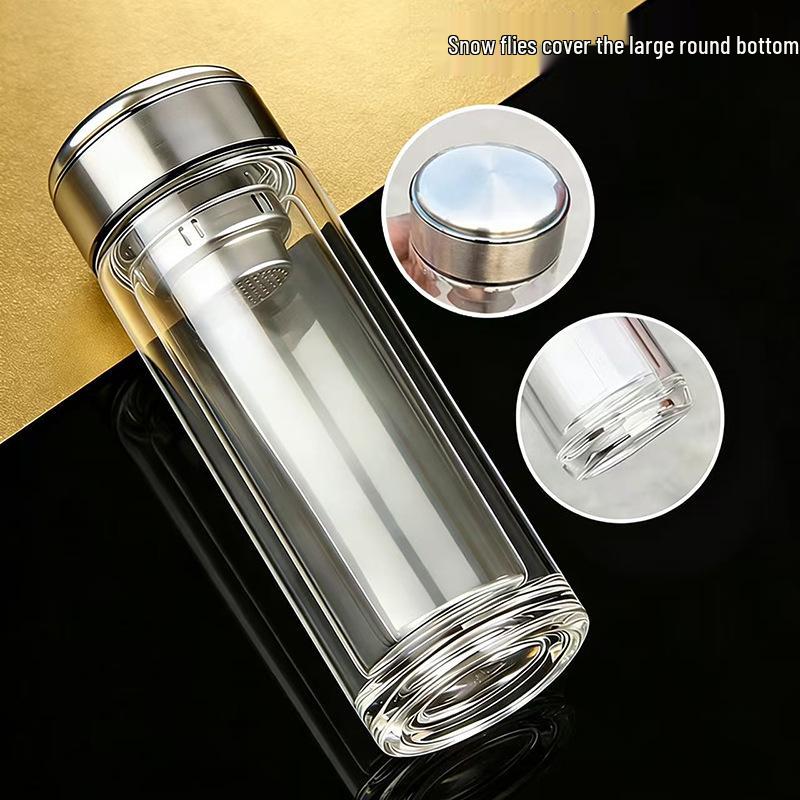 Custom Logo High-Temperature Resistant Borosilicate Glass Tea Cup - Personalized Thickened Water Cup