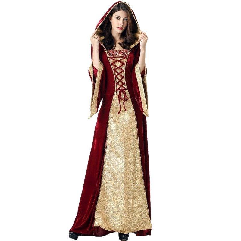 Halloween Medieval Vintage Court Queen Strap-on Dress Parent-Child Performance Costume