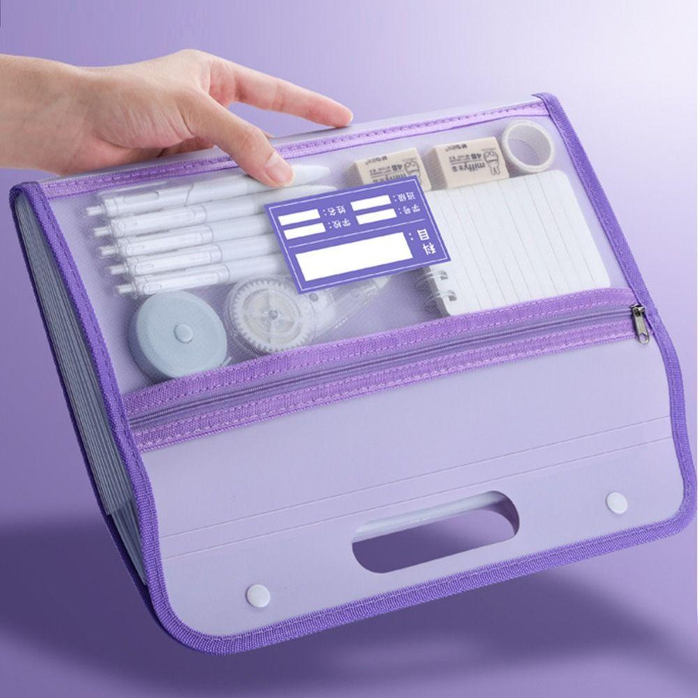 Dosar pentru fișiere A4 cu 13 buzunare Dosar de stocare hârtie de test Organizator de fișiere clasificat cu mai multe straturi Dosar de buzunar pentru portofoliu de mare capacitate