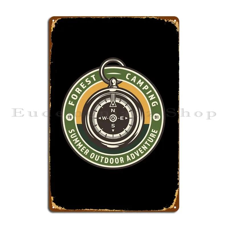 Forest Camping Summer Metal Sign Decoration Kitchen Print Wall Plaque Retro Tin Sign Poster 20x30cm(7.8x11.8inch)