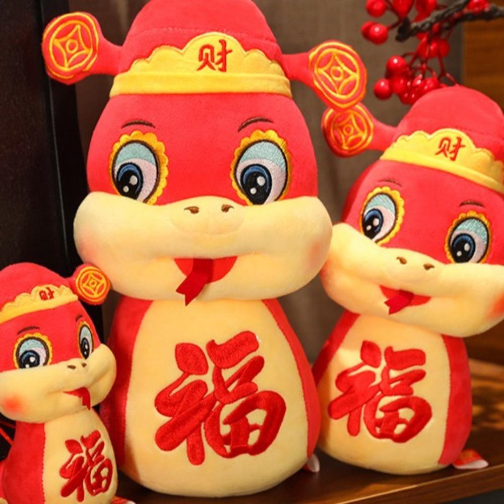 Cute 2025 Snake Year Mascot Toy Rich Snake Fortune Doll Lucky Snake Doll Plushies  Children