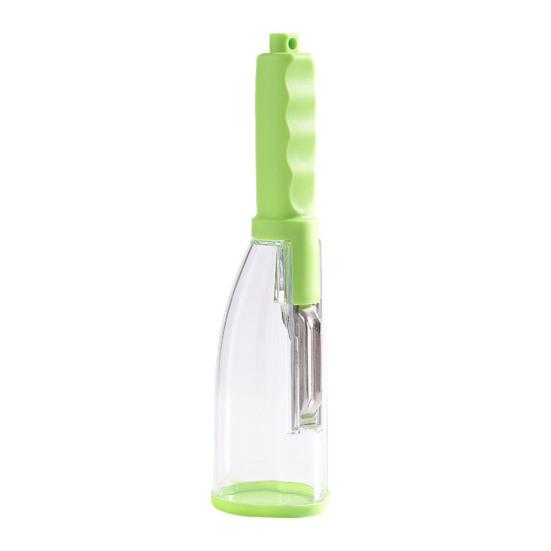 

Vegetable Peeler with Container Kitchen Fruit Veggie Peeler with Sharp Stainless Steel Blade for Potato Carrot Cucumber зелений