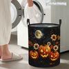 Collapsible Laundry Basket Large Round Waterproof Fabric Hamper Dirty Clothes Storage Bin Toy Organizer with Handles