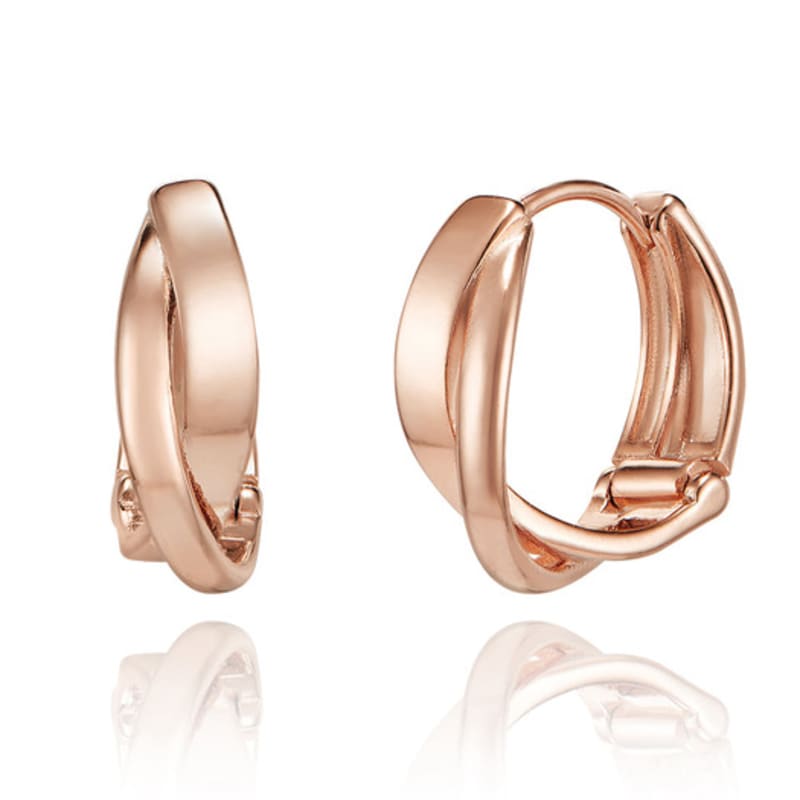 ELLE Jewelry 14K GF Wave Ring One-Touch Earrings ELGPEE433