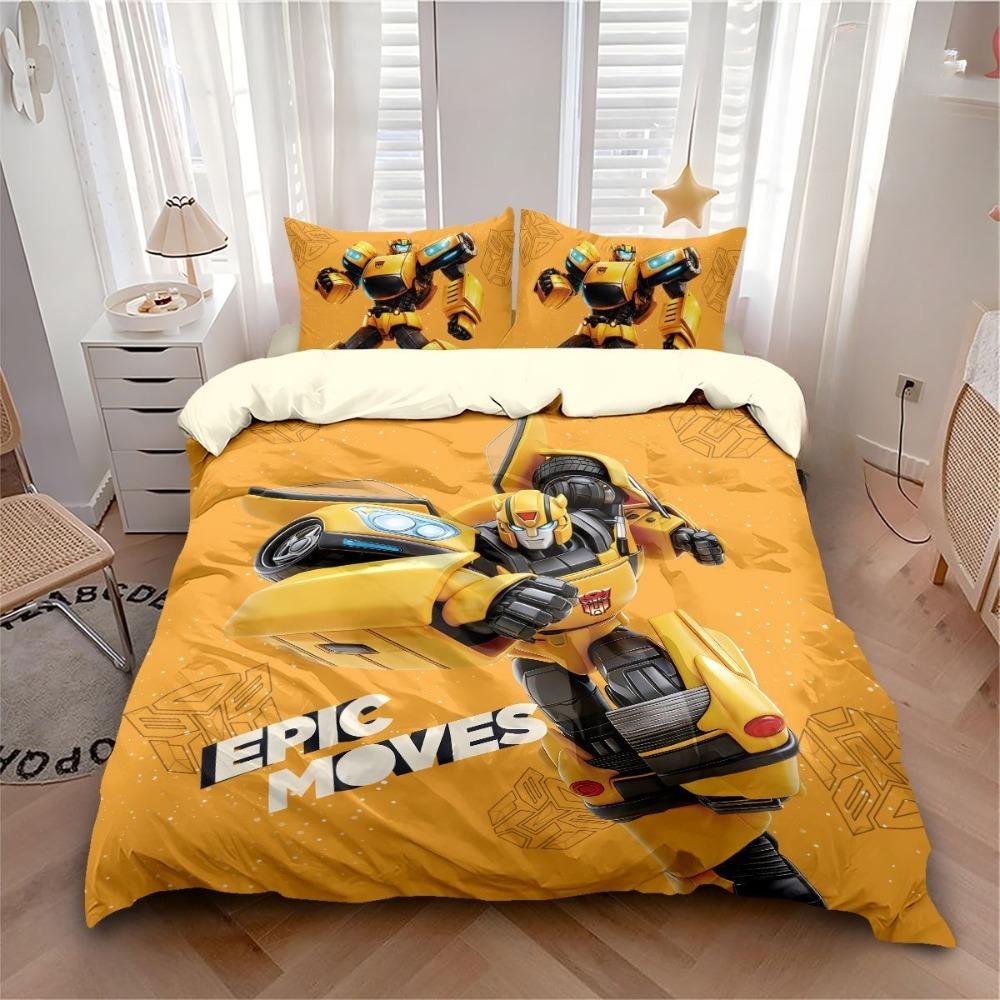 Transformers Duvet Cover pillowcase Bedding Bedroom Decoration Children Gift adult Single Double bed Large SizeZip Duvet Cover