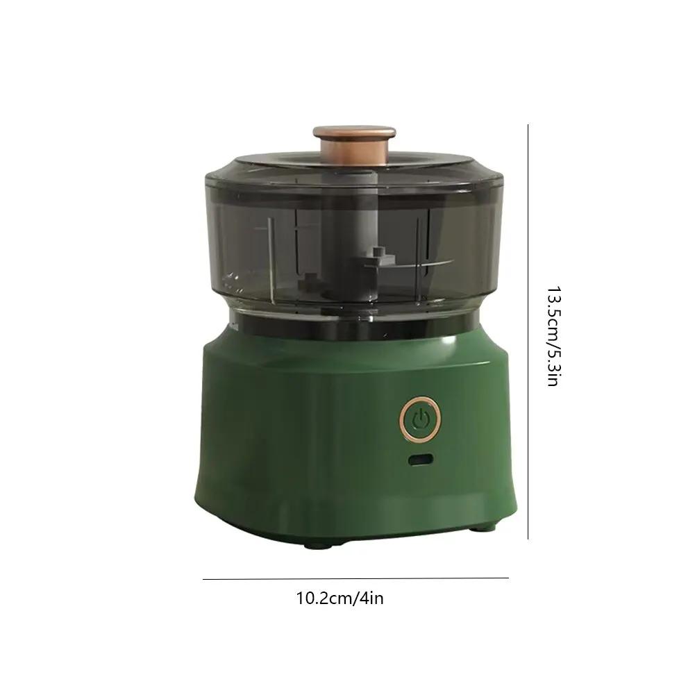 Mini bezdrátový elektrický lis na česnek s dvojitým účelem, česnekové pyré 350ml, kuchyňský drtič potravin, nabíjení přes USB, mlýnek na maso, zelenina