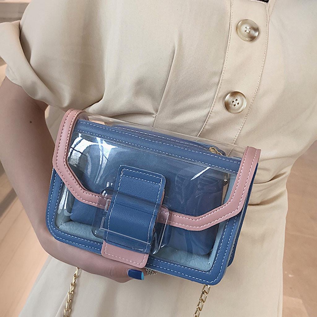 Buy Women's Fashion Transparent Transparent Shoulder Bag Casual ...