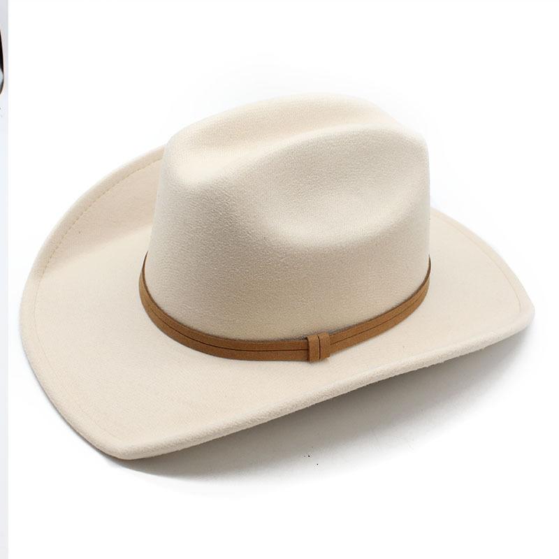 Warm Windproof Cowboy Hat Fedora Et Chapeau Thickened High Quality Felt Fedora Halt for Man and Women in Winter