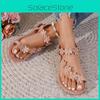 Womens Flat Sandals With Floral Pattern And Slip On Design For Beach And Pool