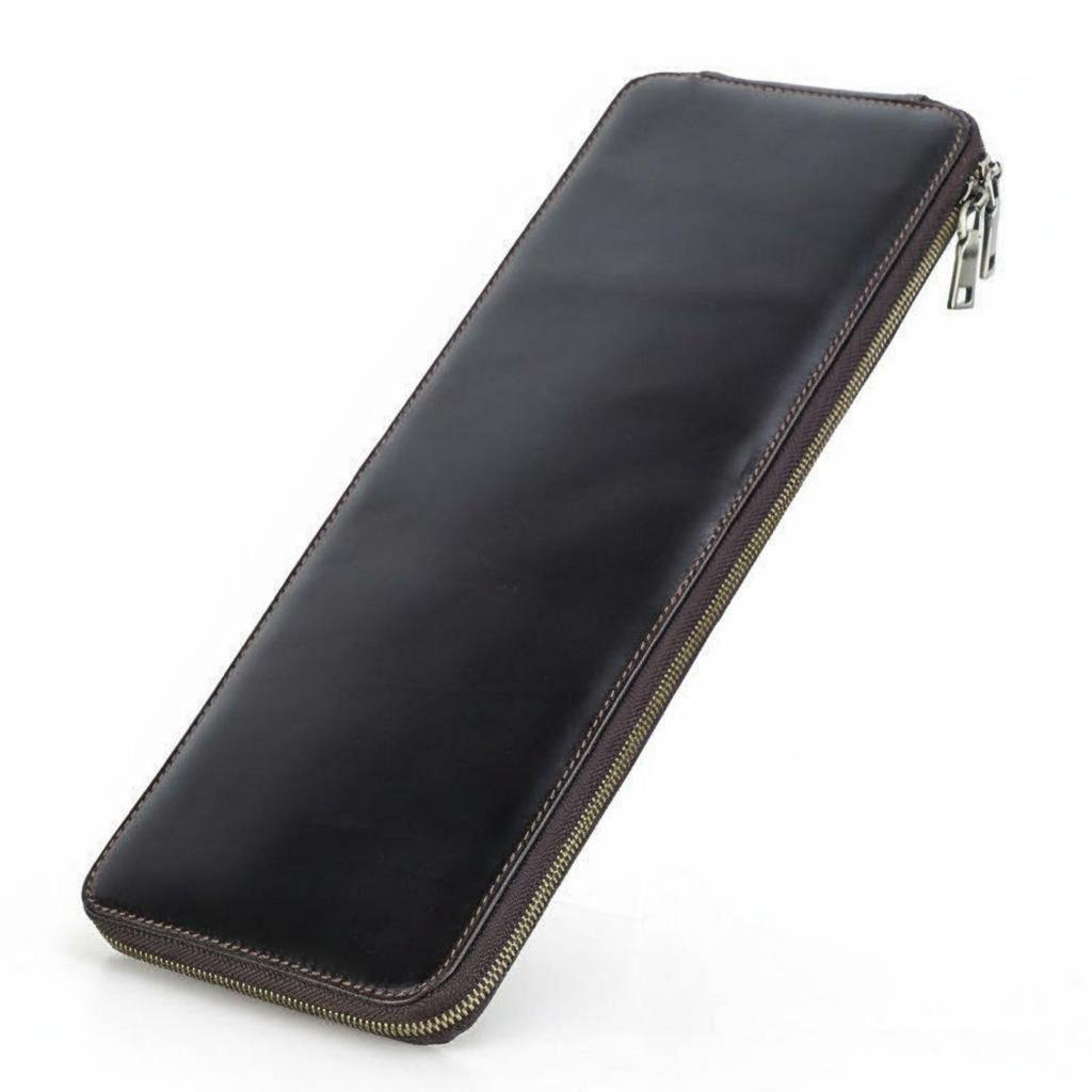 Travel Tie Case Portable Leather Necktie Storage Box for Business Commuters, Men