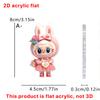Çok Satan 3 adet Sevimli Çizgi Film Pembe LABUBU İnsansı Bebek 2D Akrilik Yaratıcı Anahtarlık Kolye Çanta Aksesuarları