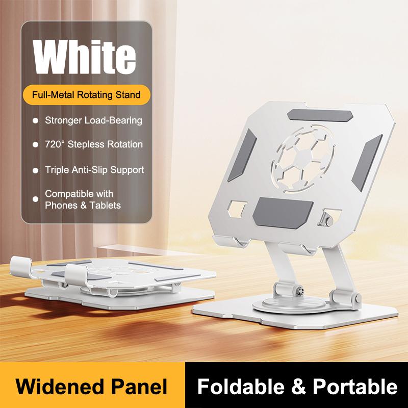 Aluminum 360° Rotatable Tablet Stand Foldable Desktop Stand Holder Compatible For 4.7-12 Inch Ipad Pro/Air/Min Phone Tablet
