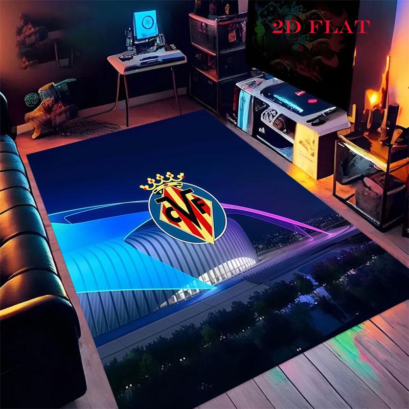 Villarreal CF Carpet Rug for Living Room Bedroom Home Sofa Decoration,Kids play Nonslip Floor Mat