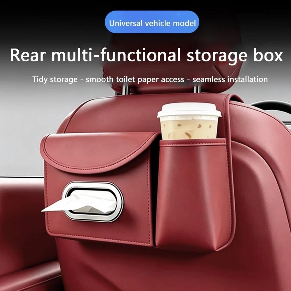 With Cup Holder Rear Seat Storage Bag Portable Car Tissue Box Car Interior
