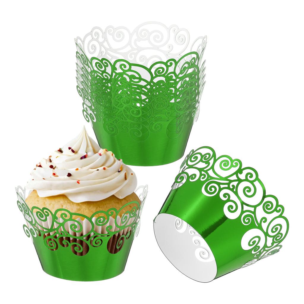 50 Pack Cupcake Wrappers Paper, Baking Cups Standard Cloud Decoration for Anniversary Birthday Weddings and Parties, Pink