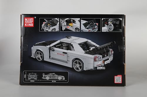 Mould King 10113 Science and Technology Sports Car Building Block Kit, 1471-Piece Model Car Kit, Toy Car, Racing Car Gift for Kids (Static Version)