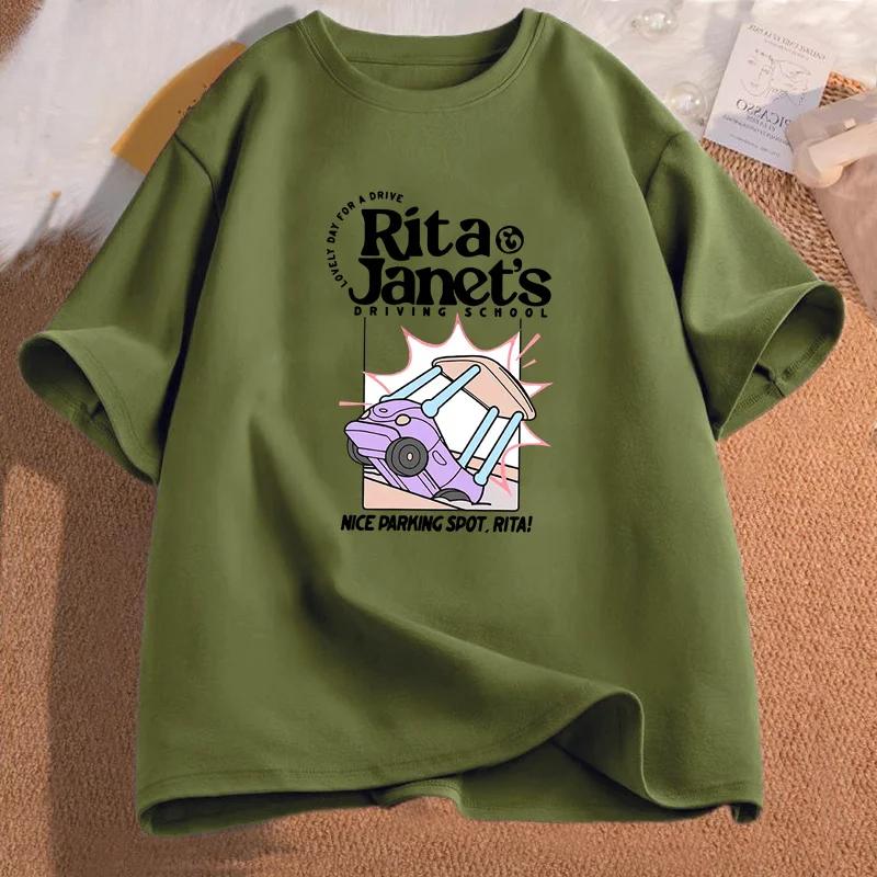 Rita Janet's Driving School T Shirt Women Men Funny Grpahic T Shirts Back To School Tee Shirt Women's Clothing Streetwear Shirt