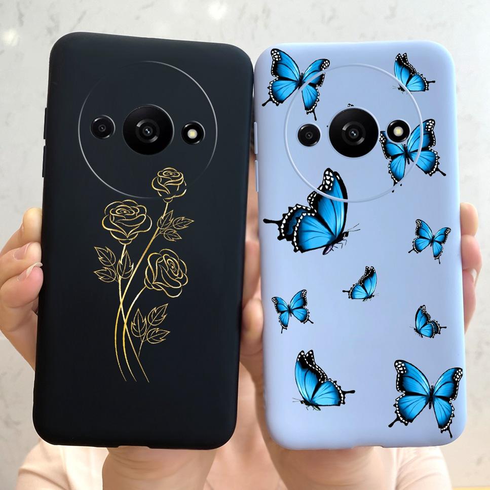 Fashion Design For Xiaomi Redmi A3 4G Case  Butterfly Cute Cat Soft Silicone Back Cover For Redmi A3 A 3 6.71" Bumper Phone Case