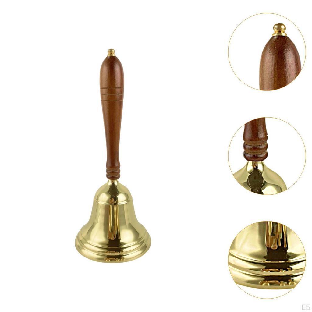 Messing Hand Glocke Dekoration Holz Griff Mittagessen Lehrer Dekorative Service für
