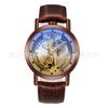 Light Luxury With Brick Men'S Automatic Hollow Mechanical Watch Large Dial Simple And Fashionable
