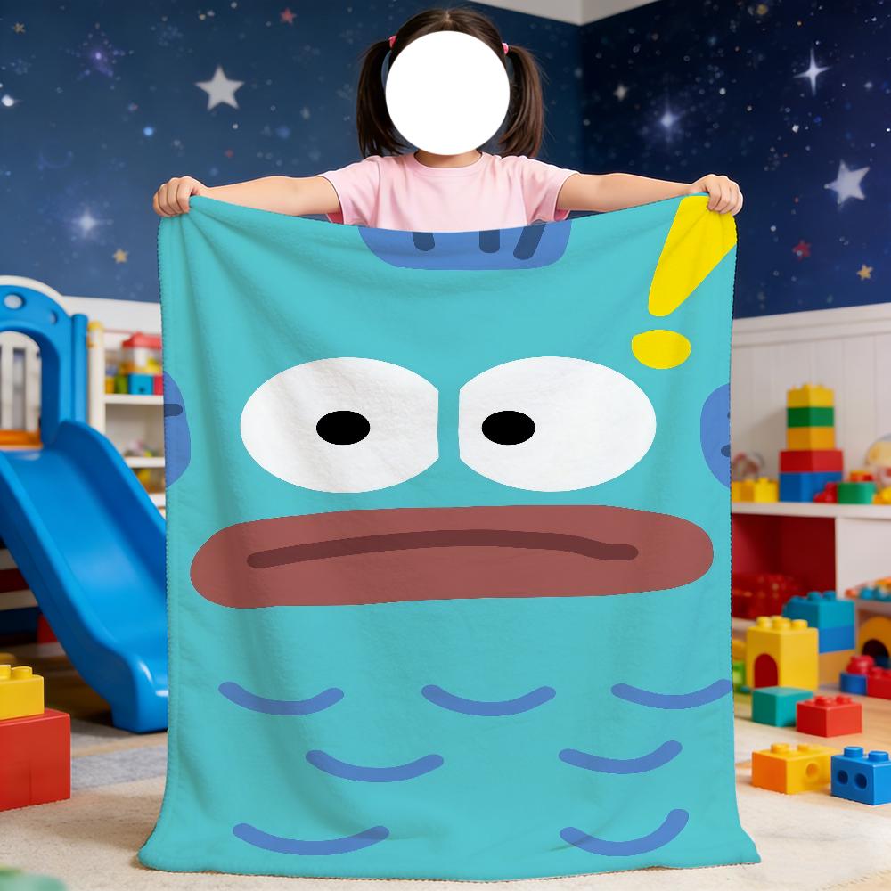 Cute Cartoon H-Hangyodon Blanket For Soft Throw Blanket for Picnic Bed Sofa Home Bedroom Cozy Warm Comfortable