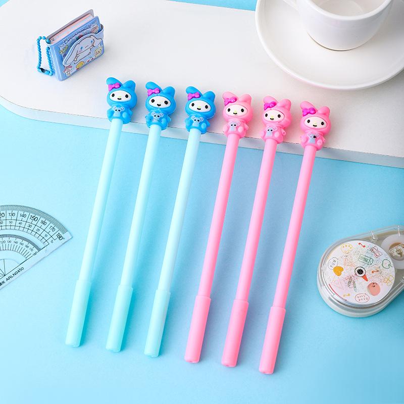 

8Pcs Sanrio My Melody 0.5mm Gel Pens Girls Stationery Press Pen Pink Student Supplies Writing Tool Birthday Gifts Holiday Gift Novelty Random style 8Pcs