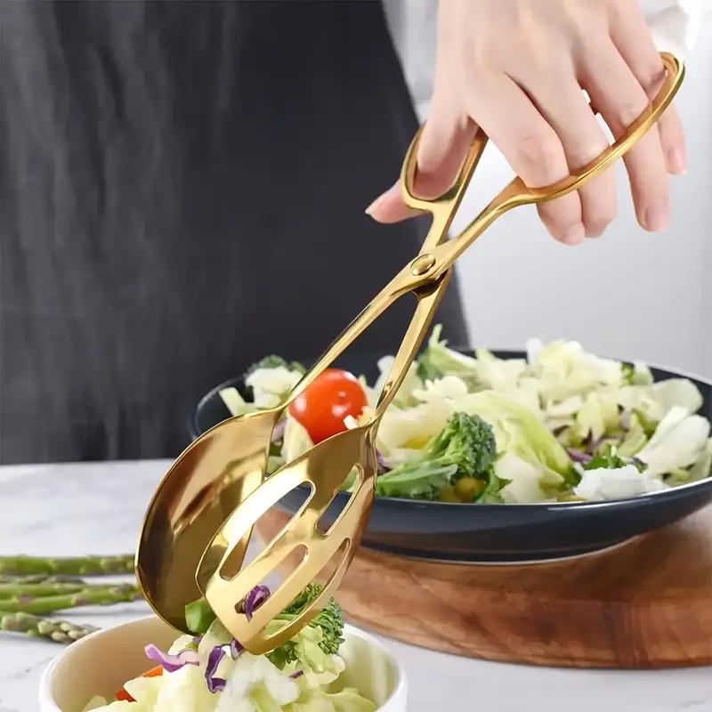 Heat-Resistant Stainless Steel Tongs Buffet Party Catering Serving Tongs Anti-Rust Steak Frying Shovel Outdoor Barbecue Utensils