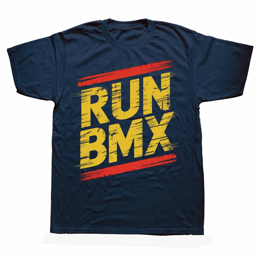 BMX Bike Bicycle Racing Gift Run BMX Graphic Tshirts Men Womens Fashion Casual Tshirt 100 Cotton Loose Oversized T Shirt