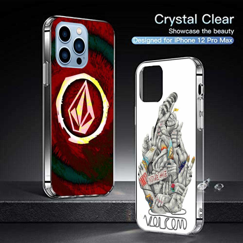 Volcom Logo Phone Case For iPhone 16 15 17 Pro Max 17Air 16E 14 Plus 13 12 Mini 11 Pro X XS XR Apple Clear Cover TPU Cute
