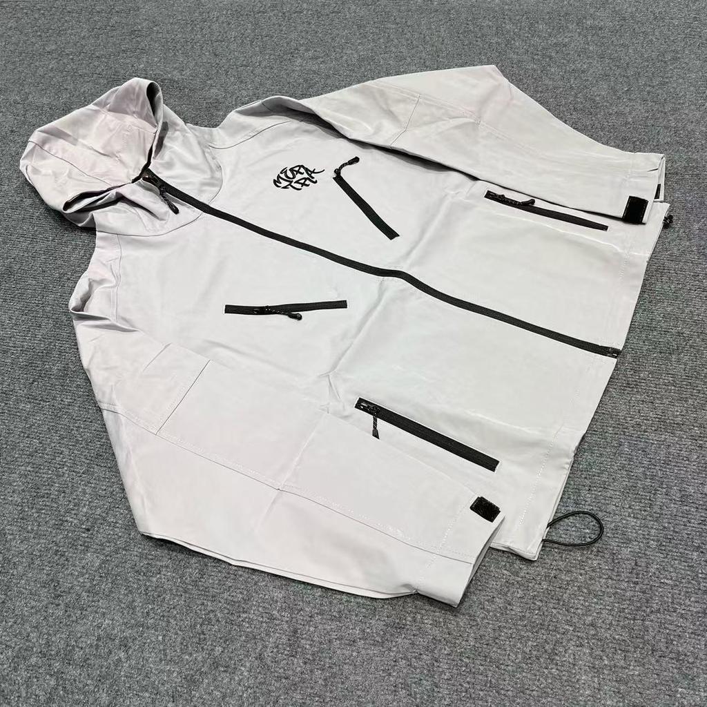 Herbst Syna Unisex Kapuzen-Windbreaker mit gesticktem Logo