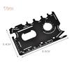 Fetong Stainless Steel Wallet Card Size Outdoor Camping Survival Gear Pocket Multi Tool