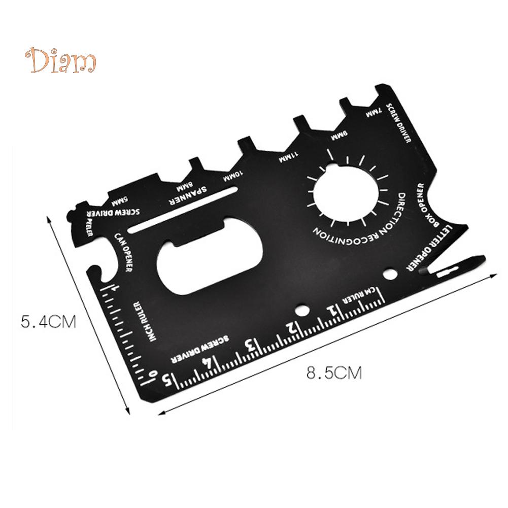 Fetong Stainless Steel Wallet Card Size Outdoor Camping Survival Gear Pocket Multi Tool