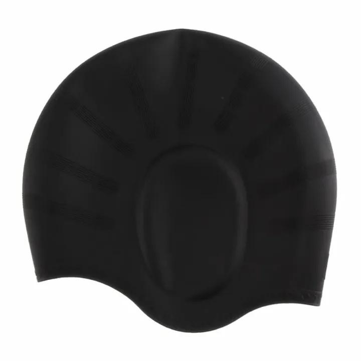 Adult Silicone Swimming Cap Waterproof Ear Protection Diving Bathing Hats Beach Pool Caps Durable One Size Suitable for All Hair