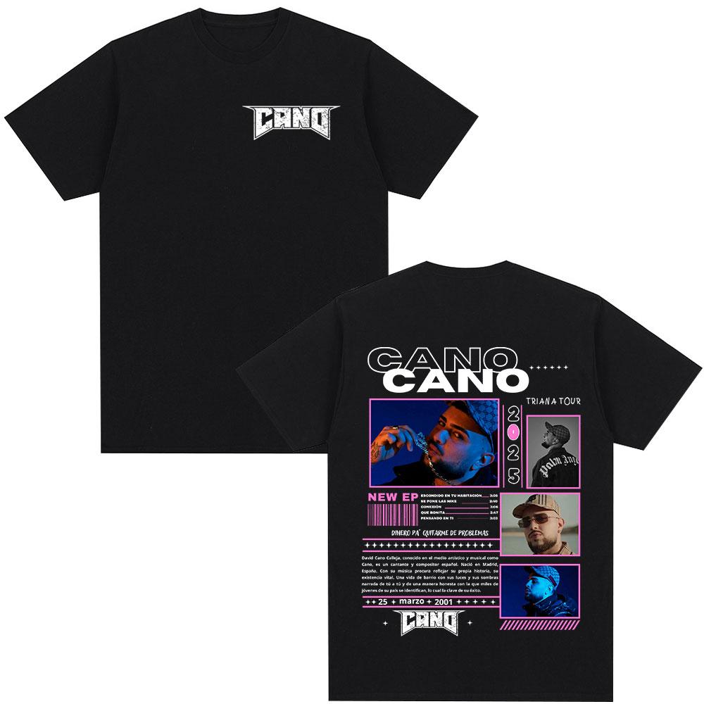 Rapper Cano Triana Tour Merch T-shirts Men Women Fashion Hip Hop Oversized T Shirt Comfort Cotton Casual Short Sleeve T-shirt
