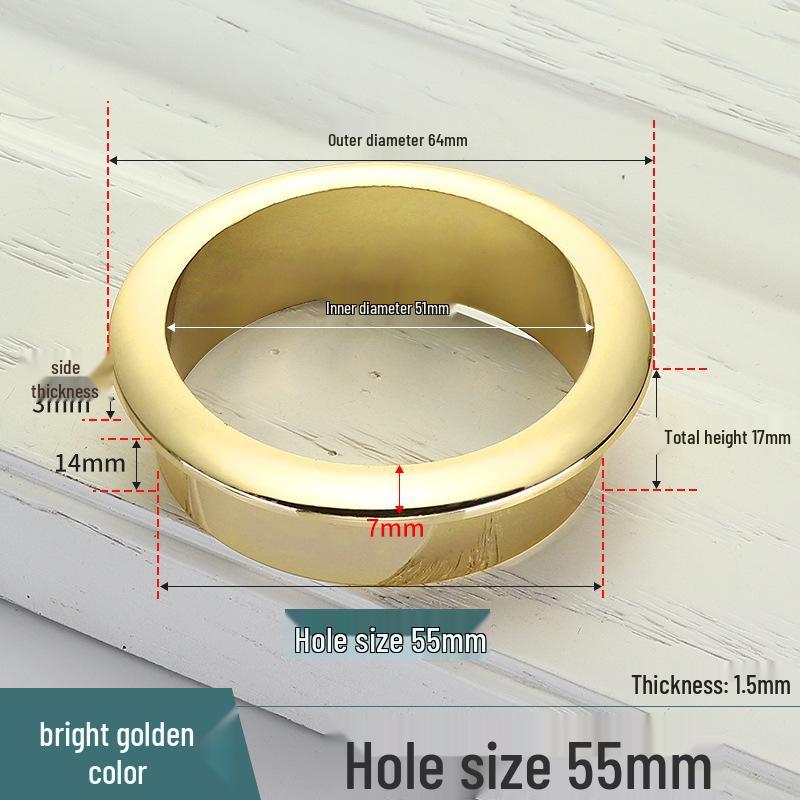 Cable Management Desk Grommet - Decorative Cover and Ring for Computer Furniture