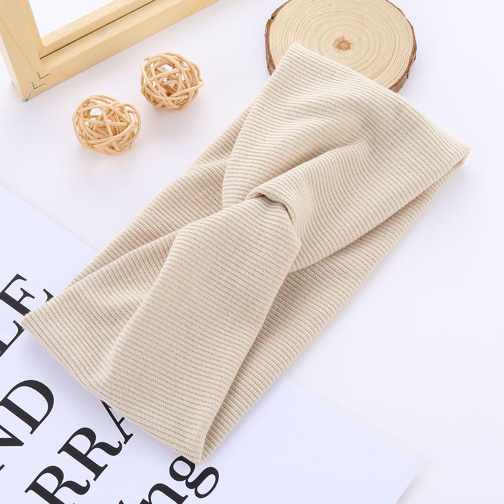 

Однотонный ободок для женщин и девочек бежевый