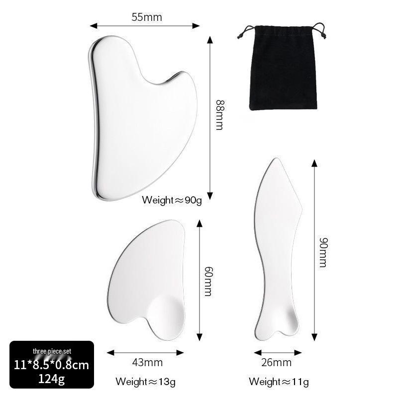 Stainless Steel Gua Sha Heart-Shaped Face & Body Massager