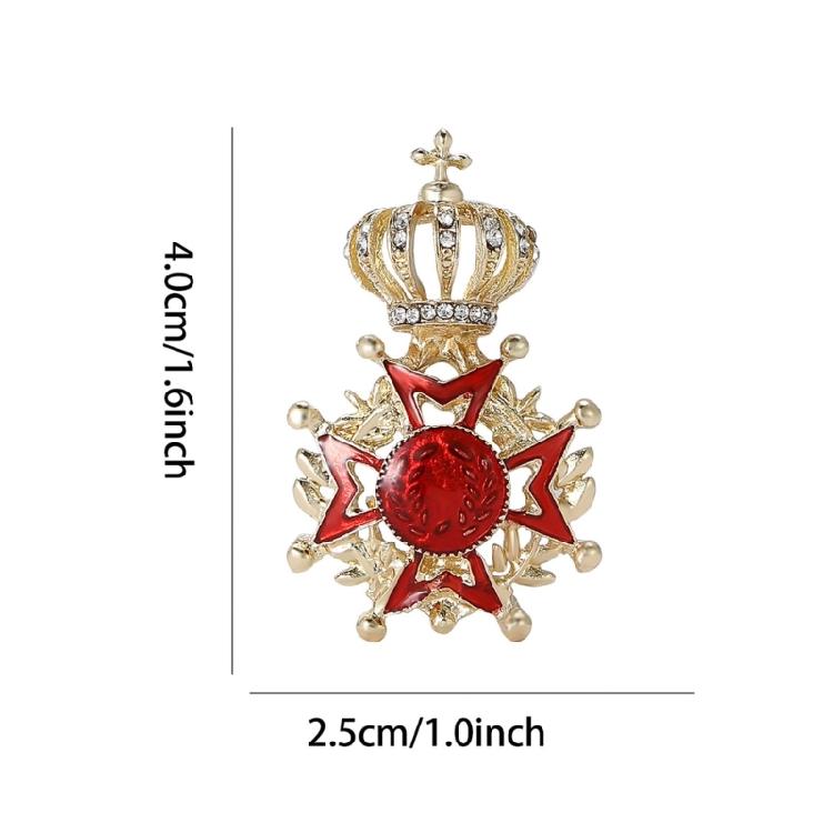 Elegante Emaillierte Kronen Medaillen Anstecker Dekoration für Damen und Herren für Preisverleihungen und Soziale Zusammenkünfte