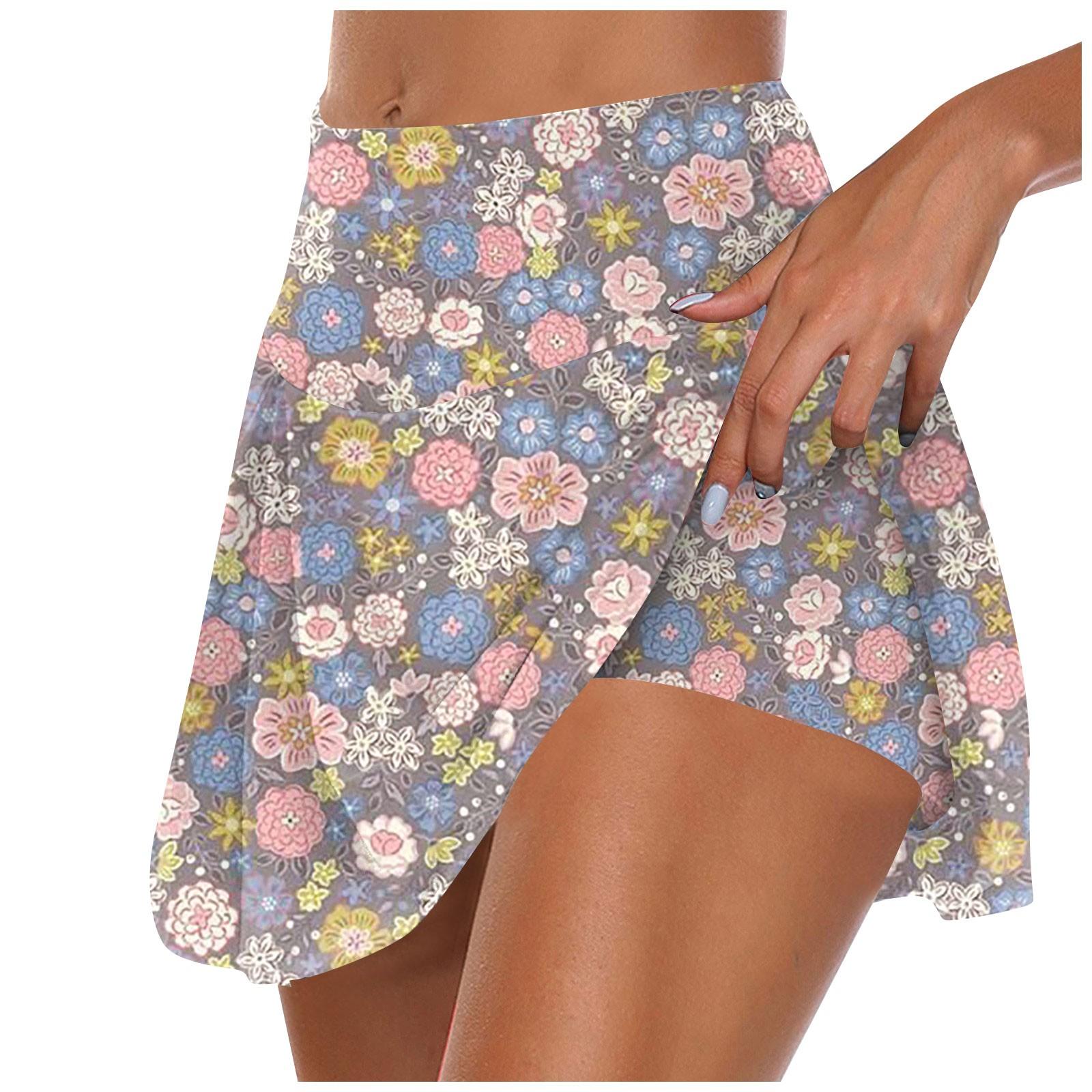 

Женские спортивные эластичные плиссированные теннисные юбки для бега, йоги, внутренние шорты, эластичные спортивные шорты для гольфа M