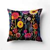 Retro Flower Ink Painting Cushion Cover Polyester Pillowcase Sofa Cushions Decorative Throw Pillows Home Decoration Pillowcover
