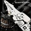28 in 1 Multifunctional Electrician Pliers Stainless Steel Wire Cutting Stripping Tool for Wiring Twisting Nail Pulling