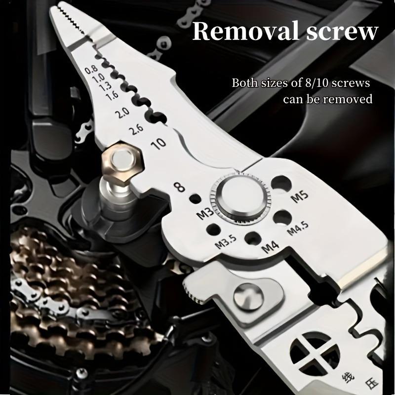 28 in 1 Multifunctional Electrician Pliers Stainless Steel Wire Cutting Stripping Tool for Wiring Twisting Nail Pulling