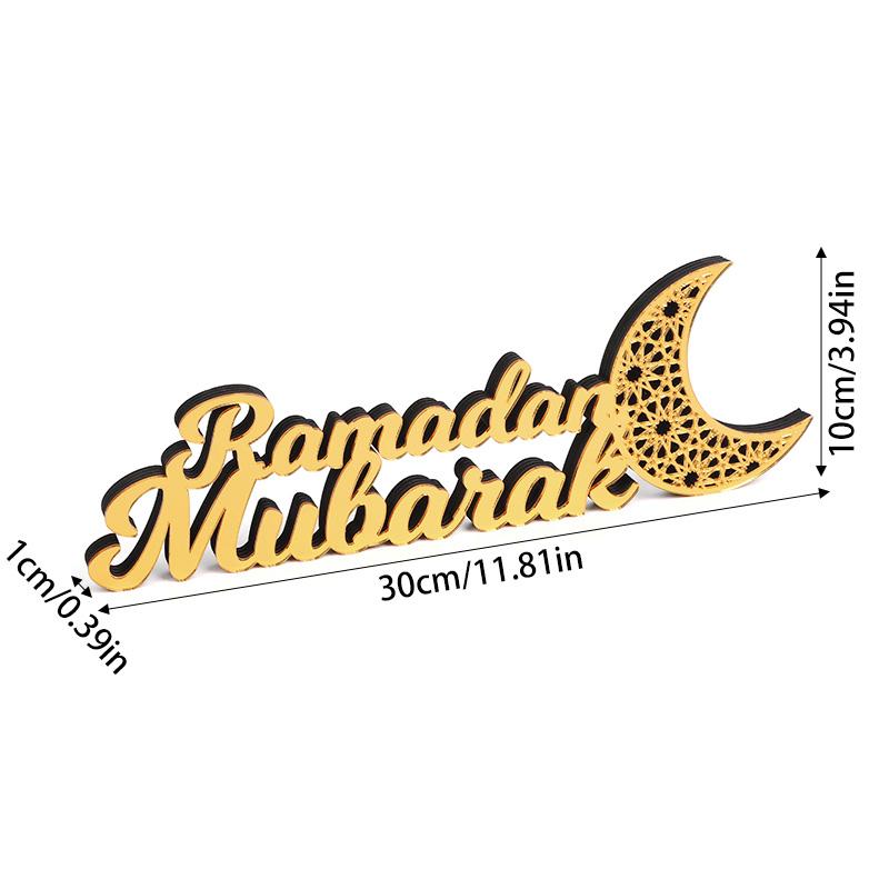 Ramadan Mubarak Acryl Ornament 2025 Eid Mubarak Ramadan Kareem Dekoration für Zuhause Islamische Muslimische Partydeko Eid Al Adha Geschenk