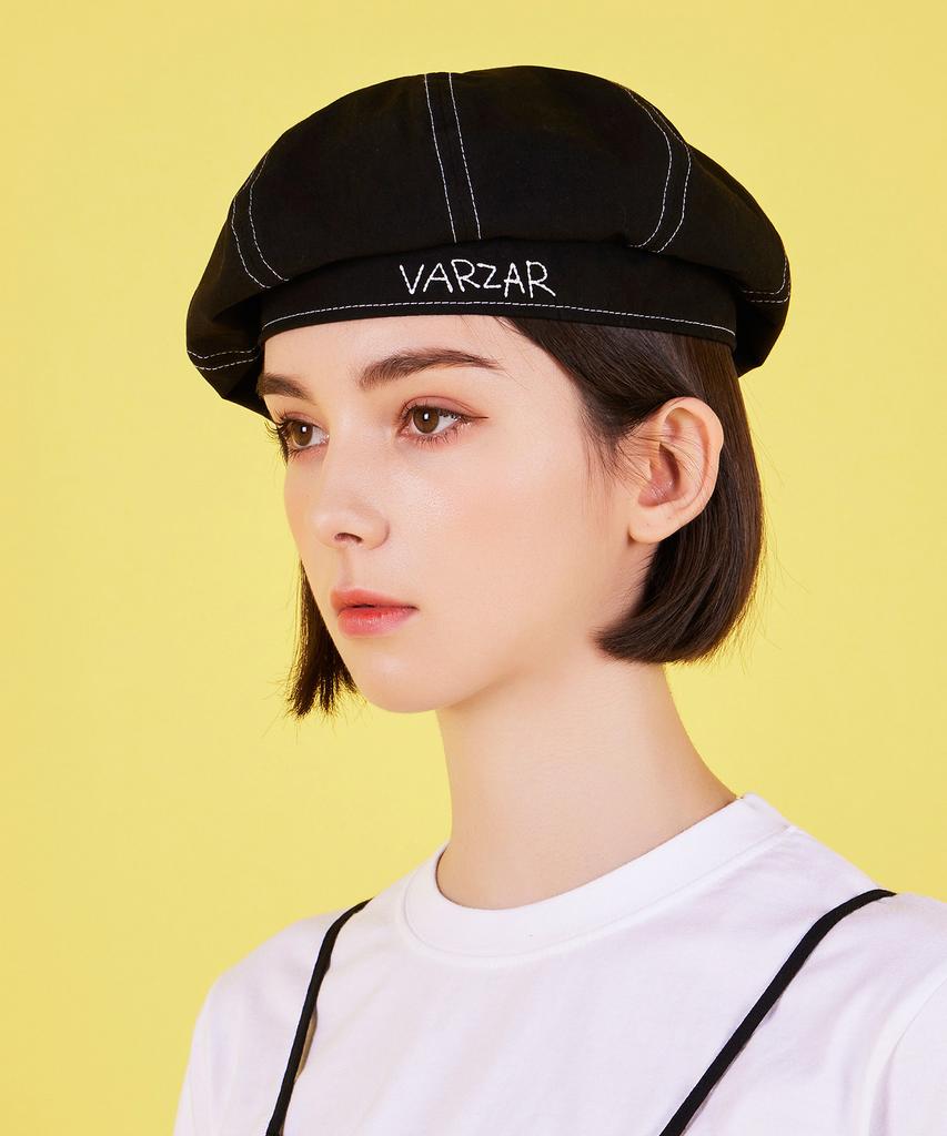 Bajal Scribble Point Beret Black
