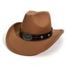 Western Cowboy Hat Autumn And Winter Male And Female Knight Hat European And American Style Big Edge Top Hat Jazz Hat
