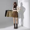 Millefleurs Suede A-Line Mini Skirt: Autumn/Winter, Anti-Exposure, Slimming, Versatile Fashion for Women