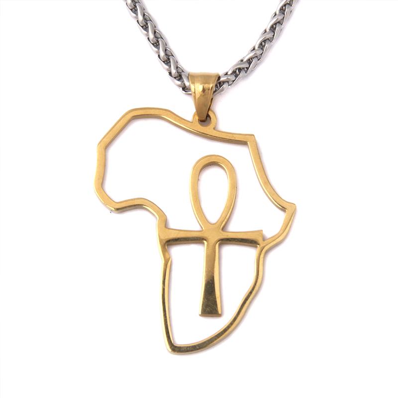 Viking Cross Pendant Necklace Stainless Steel Hollow Out Design Nordic Fashion Accessories for Men and Women