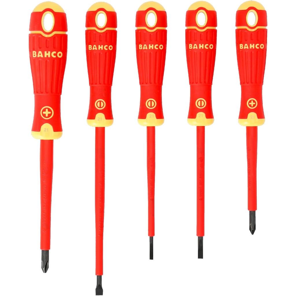 Bahco FIT Insulated Screwdriver Set of 5 B220.005 Insulated Tools (Screwdrivers)