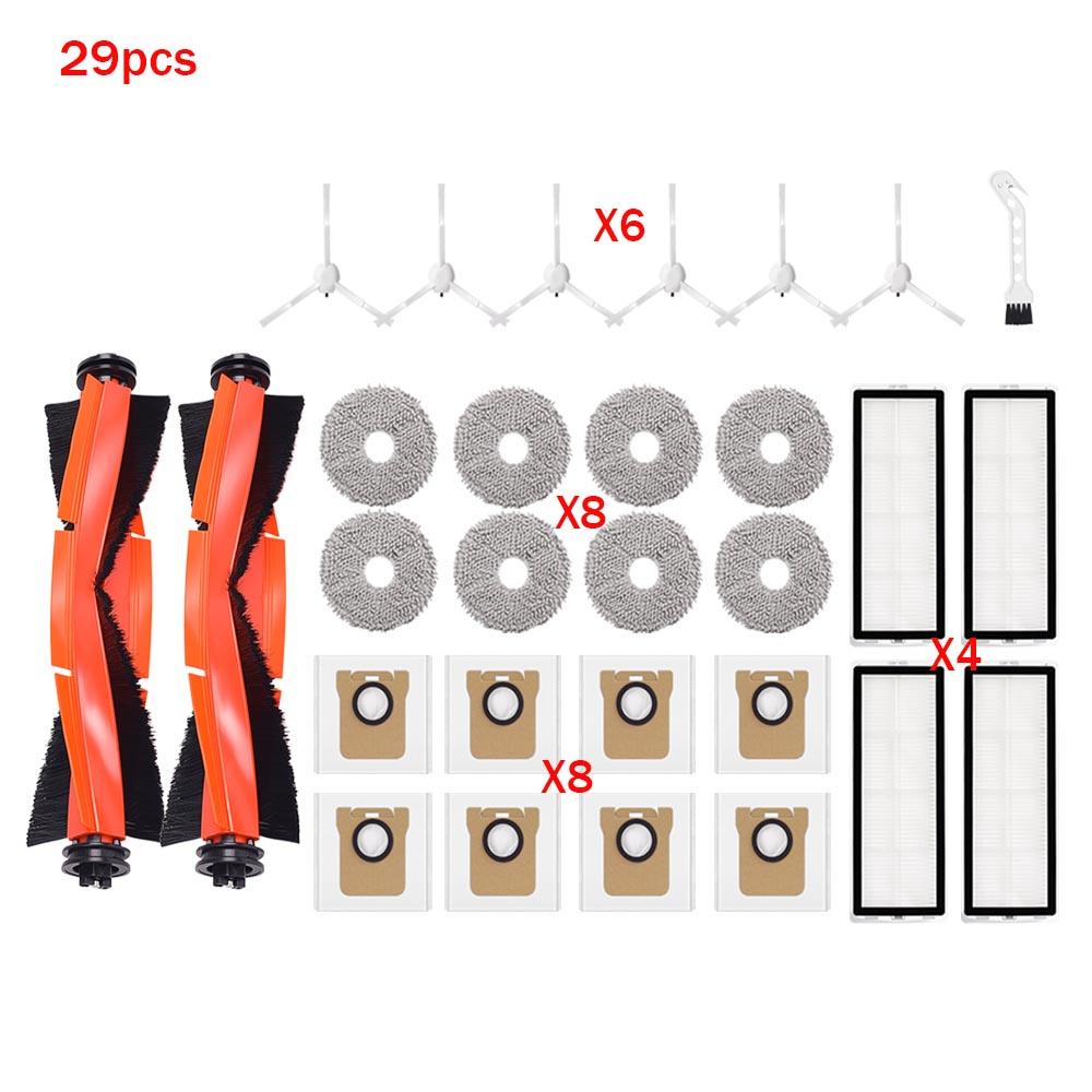 Spare Replacement Parts Fit For Xiaomi X11 Plus X11+ Robot Vacuum, Roller Brush Side Brush Filter Mop Cloth Dust Bag Accessories